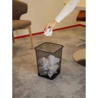 Корзина для мусора Luscan 17 л металл черная