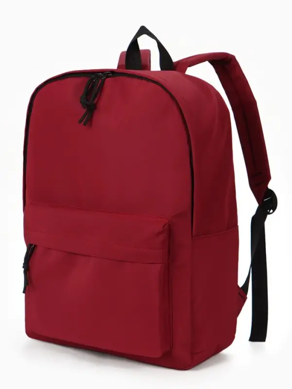 Рюкзак 30*12*40 см, 1 отд, 4 н/карм, Однотон, бордовый