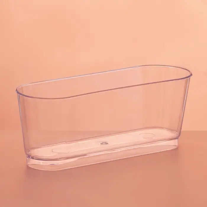 Креманка пластиковая одноразовая овальная «Лимончелло», 100 мл, прозрачная