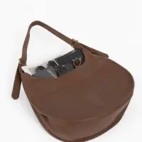 Сумка - мешок женская TEXTURA, на магните, с косметичкой, 34&times;12&times;27 см, коричневая