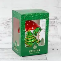 Ёлочная игрушка &laquo;Домик&raquo;, ручная работа, d=7.4 см