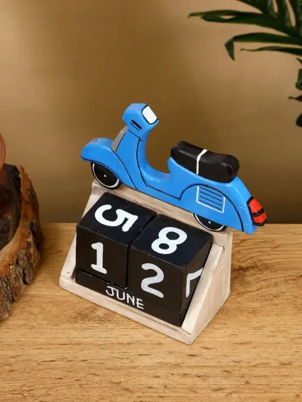 Календарь настольный «Мопед», 14×5.5×14 см, дерево, синий Календарь настольный «Мопед», 14×5.5×14 см, дерево, синий