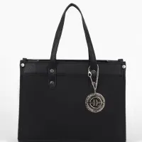 Сумка женская тоут TEXTURA на молнии, с кошельком, 30&times;10&times;24 см, чёрный