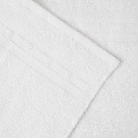 Набор полотенец махровых Luscan/бордюр 380г/м2, 30х30 белый, 10 шт/уп