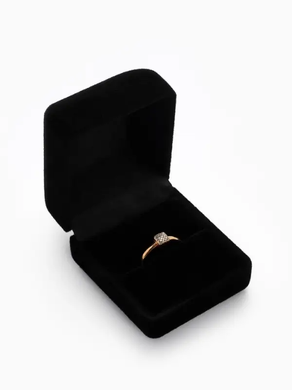 Футляр под серьги, кольцо &laquo;Традиции&raquo;, бархатный, 4.5&times;5 см, чёрный