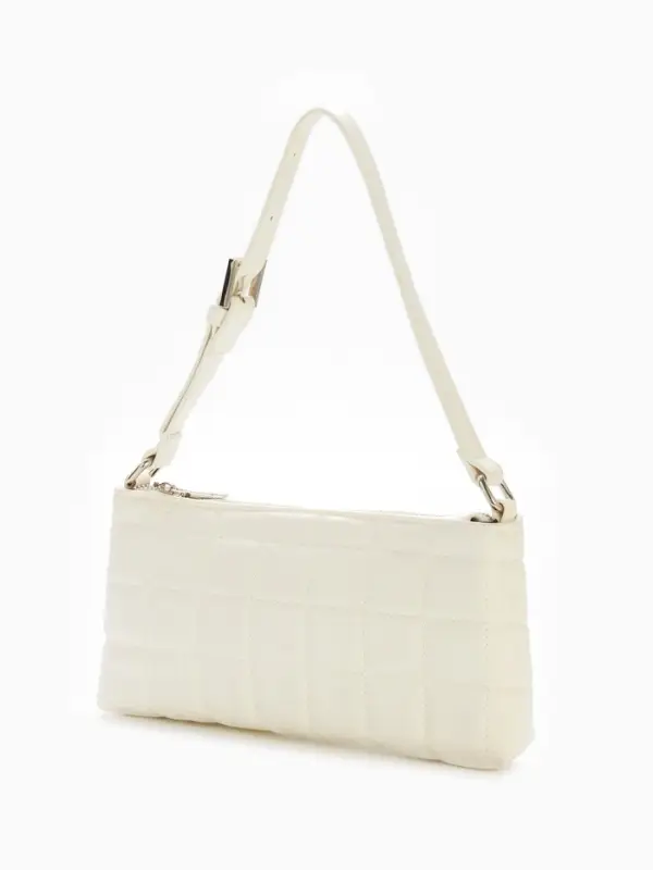 Сумка женская багет на молнии, 27&times;5&times;13 см, белая