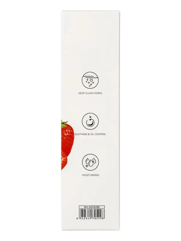 Пенка для умывания с щеточкой с экстрактом клубники, 120 мл