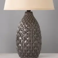 Лампа настольная RISALUX &laquo;Марианна&raquo;, 15 Вт, Е14, серая, 28&times;28&times;45 см