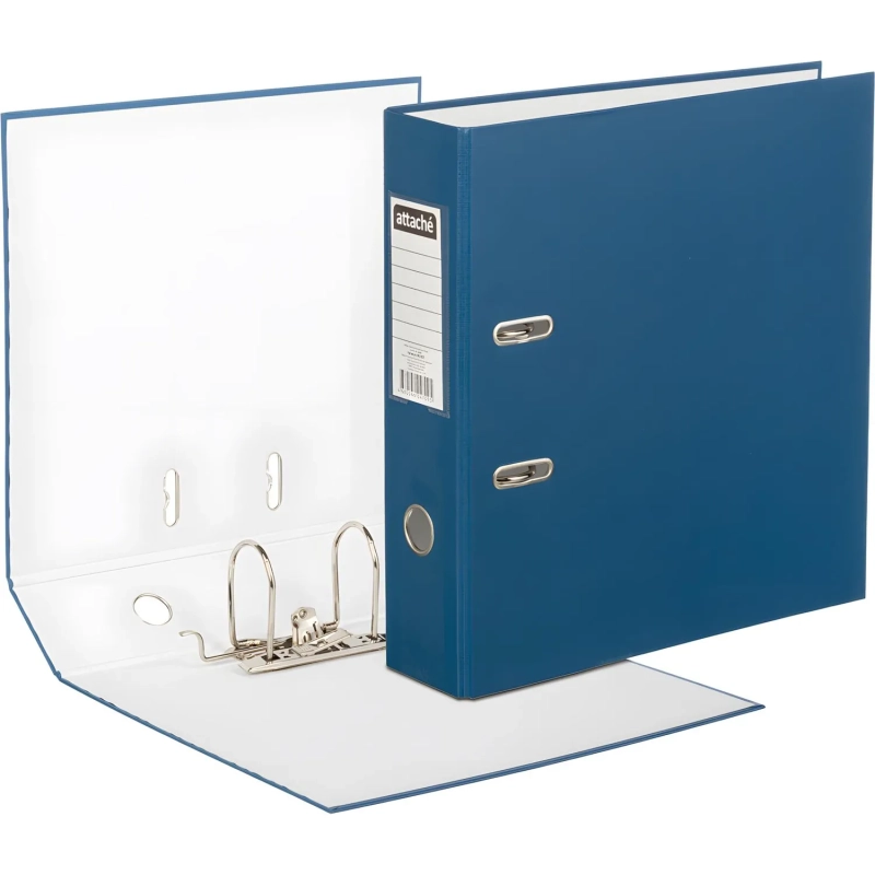 Папка-регистратор 80 мм Attache , синий Экономи,ПБП1,карм.кор
