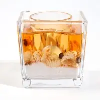 Свеча интерьерная &laquo;Оранжевое море&raquo;, 7.8&times;7.8&times;8 см, (d=4.4 см), 3 ч