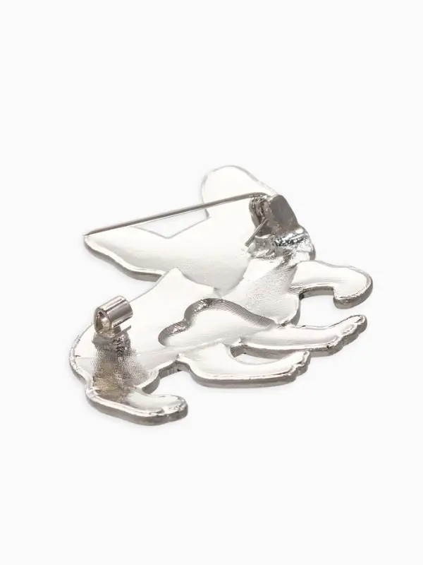 Брошь &laquo;Французский бульдог с сердечком&raquo;, разноцветная в серебре