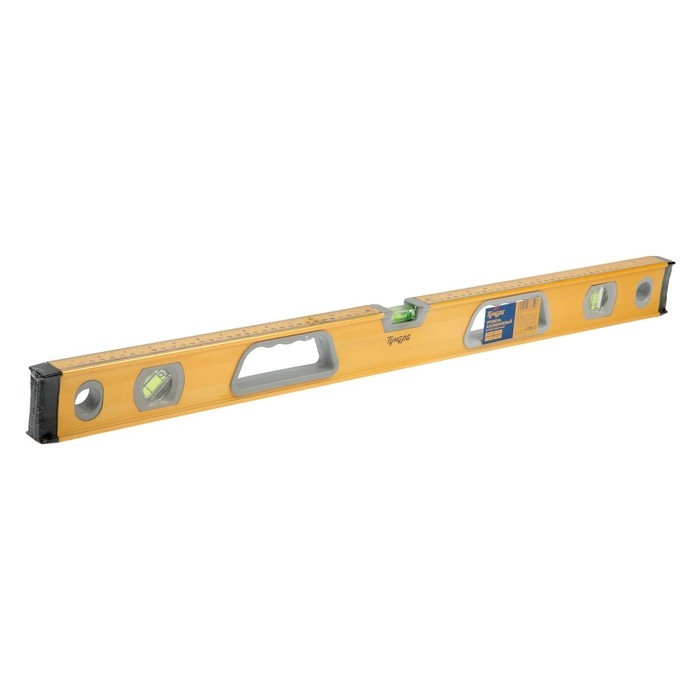 Уровень алюминиевый магнитный ТУНДРА, фрезерованный, эргономичные ручки, 3 глазка, 800 мм Уровень алюминиевый магнитный ТУНДРА, фрезерованный, эргономичные ручки, 3 глазка, 800 мм