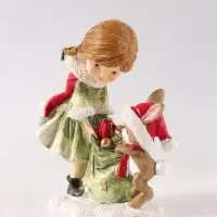 Фигурка &laquo;Малышка с зайчиком&raquo;, 11.5 см, полистоун