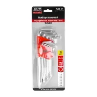 Набор ключей торцевых изогнутых TORX 9 предметов (T10-T50) АVS TXL-9