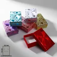 Коробочка подарочная под набор «Сердца», 5×8 (размер полезной части 4.5×7.5 см), МИКС, вставка белая
