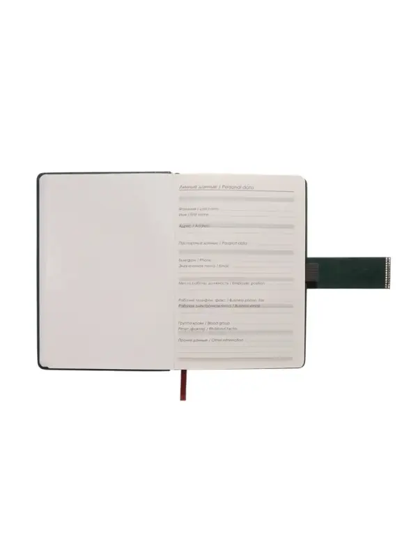 Ежедневник недатированный формат А5, с хлястиком, 112л, линия, пвх, Зеленый Ежедневник недатированный формат А5, с хлястиком, 112л, линия, пвх, Зеленый