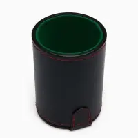 Кожаный стакан для игральных костей, 5 кубиков в комплекте, 7.9&times;10.2 см