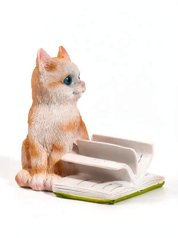 Фигурка &laquo;Котёнок листает книгу&raquo;, 10&times;7.2&times;10.5 см