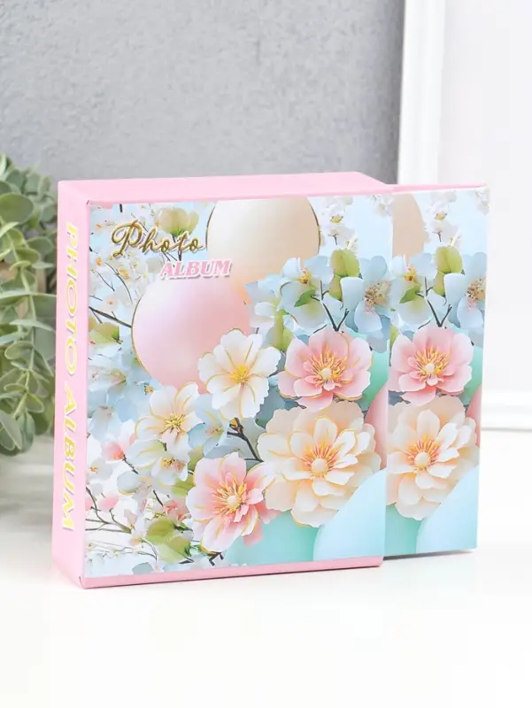 Фотоальбом на 40 фото 10х15 см "Весеннее цветение" в коробке 4,5х14х17 см