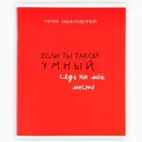 Тетрадь в клетку, 48 л., А5, на скрепке, блок №2 «Типичный ученик», твин лак, уф лак, МИКС