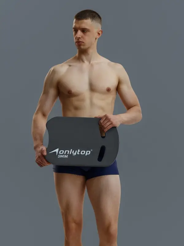 Доска для плавания ONLYTOP, 44&times;28&times;3.3 см, цвет чёрный