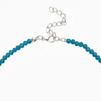 Чокер из бисера &laquo;Хрусталь&raquo;, голубой в серебре, 36 см + 5 см доп, цепочка