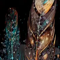 Картина акрил &laquo;Перо колор сияние&raquo;, 60&times;39.5 см