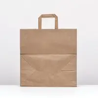 Пакет бумажный крафт, плоская ручка 32&times;18&times;32 см, 90 г/м&sup2;