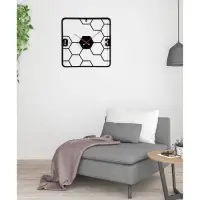 Часы настенные интерьерные &laquo;Соты&raquo;, серия:, Лофт, бесшумные, плавный ход, 58&times;58 см, чёрные, от батарейки 1&times;АА