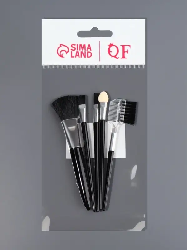 Набор кистей для макияжа, 5 предметов, чёрный Набор кистей для макияжа, 5 предметов, чёрный