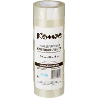 Клейкая лента канцелярская Комус 19х33 , 8 шт./уп.