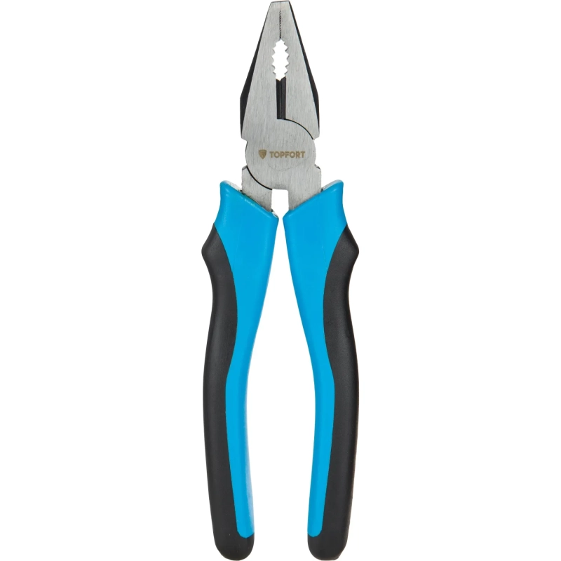 Плоскогубцы 180 мм Topfort из углеродистой стали с ручкой из ПВХ