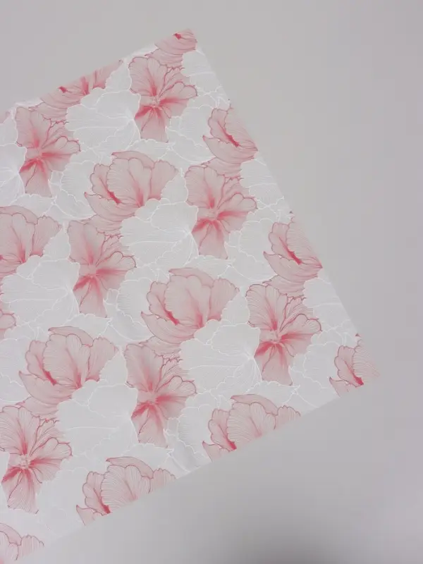 Пленка для цветов, "Акварельный эскиз", розовая, 57х57 см