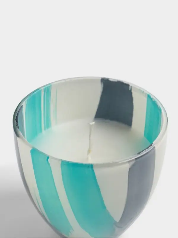 Свеча ароматическая в стеклянном подсвечнике 85 г, вода