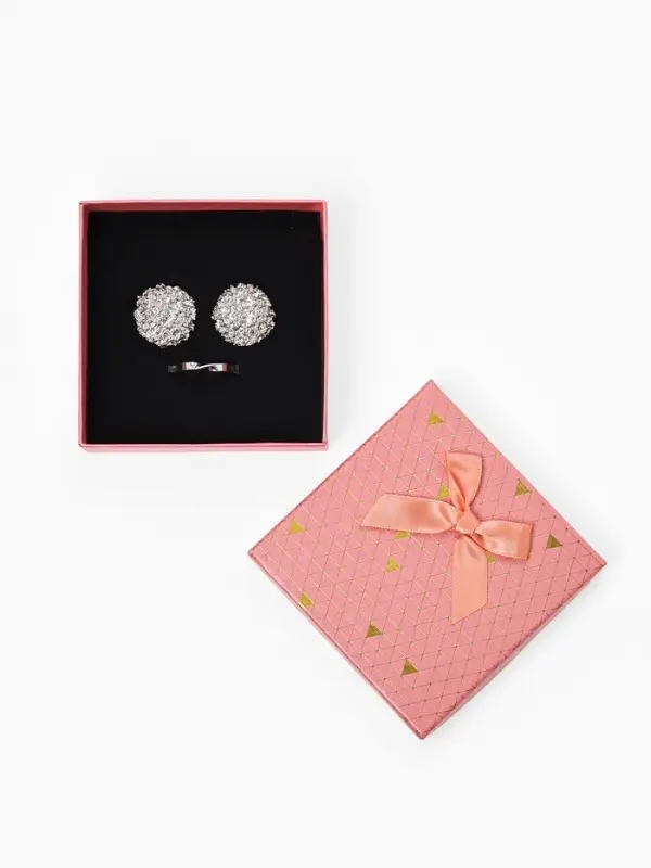 Коробочка подарочная под набор &laquo;Треугольники&raquo;, блестящие, 9&times;9 см, (полезная часть 8.5&times;8.5 см), МИКС