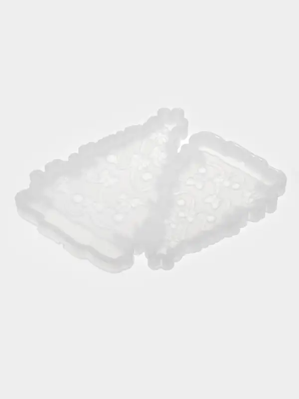 Молд для заливки &laquo;Ёлка с бантиками&raquo;, 2 ячейки, 12&times;10 см, силикон, прозрачный