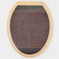 Сиденье для унитаза &laquo;Декор. Кожа&raquo;, 44.5&times;37.5 см, с крышкой, коричневое