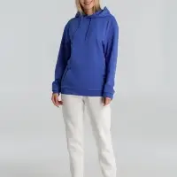 Толстовка с капюшоном унисекс Hoodie, ярко-синий меланж, размер XS