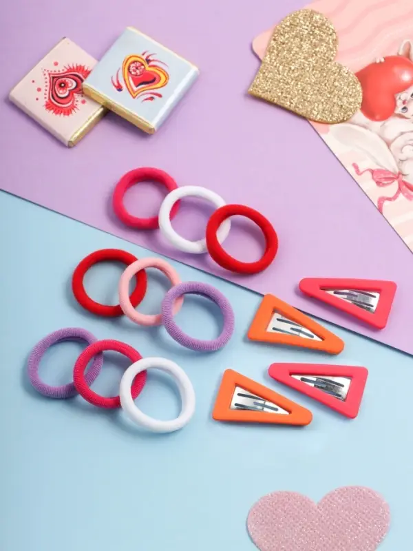 Набор для волос «Аделия»: 10 резинок 3 см, 4 невидимки 3.5 см, колор, МИКС