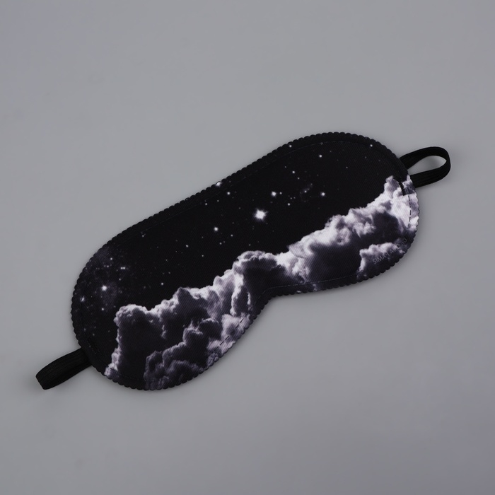 Маска для сна «Космос», 19 × 8,5 см, резинка одинарная, цвет чёрный Маска для сна «Космос», 19 × 8,5 см, резинка одинарная, цвет чёрный