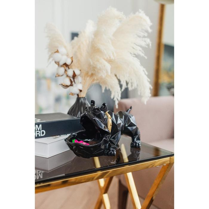 Подставка конфетница Подставка конфетница "Английский бульдог" черный 27х17х27см