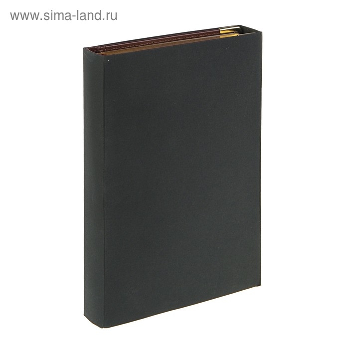 Ежедневник полудатированный А5+, 208 листов Boss, твёрдая обложка, искусственная кожа, золотой срез, коричневый Ежедневник полудатированный А5+, 208 листов Boss, твёрдая обложка, искусственная кожа, золотой срез, коричневый