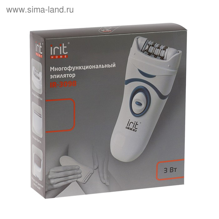 Эпилятор Irit IR-3098, 3 Вт, 2 скорости, 3 насадки, 3ААА (не в комплекте), белый Эпилятор Irit IR-3098, 3 Вт, 2 скорости, 3 насадки, 3ААА (не в комплекте), белый