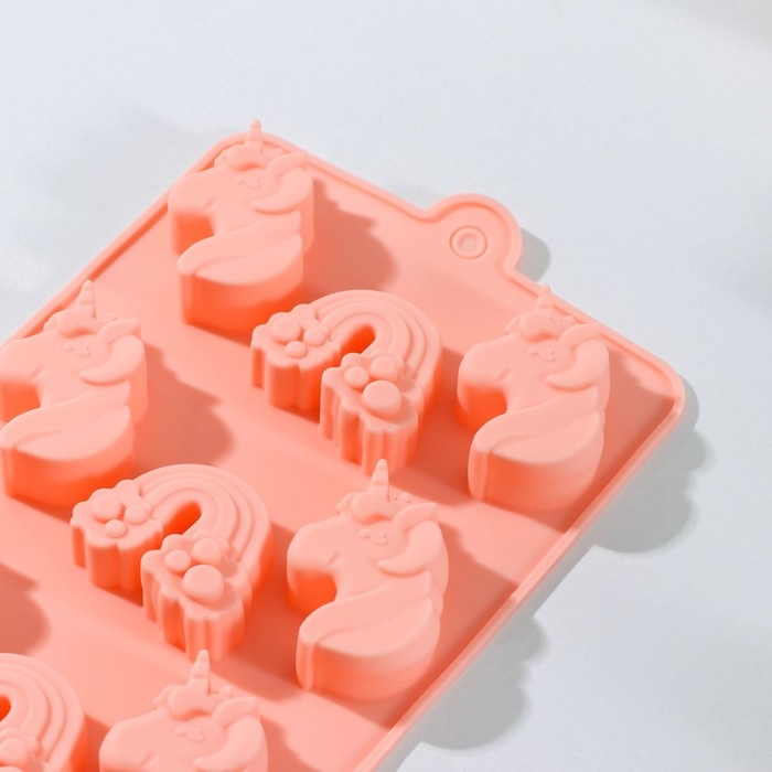 Форма для шоколада Доляна «Сказка», силикон, 22×10,7×1,5 см, 12 ячеек, цвет МИКС Форма для шоколада Доляна «Сказка», силикон, 22×10,7×1,5 см, 12 ячеек, цвет МИКС