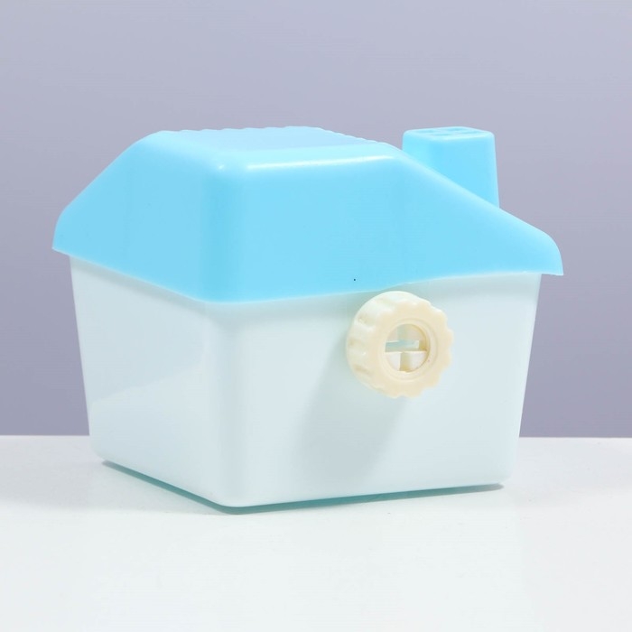 Домик для грызунов угловой, 11,4 х 10,7 х 10,7 см, голубой