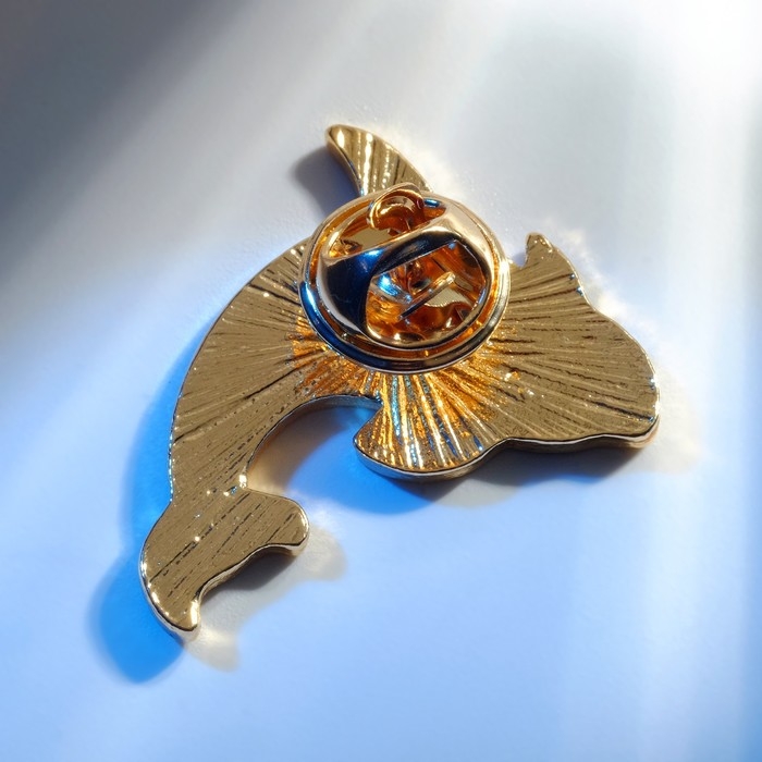 Значок «Косатка» созвездие, цвет чёрно-зелёный в золоте Значок «Косатка» созвездие, цвет чёрно-зелёный в золоте