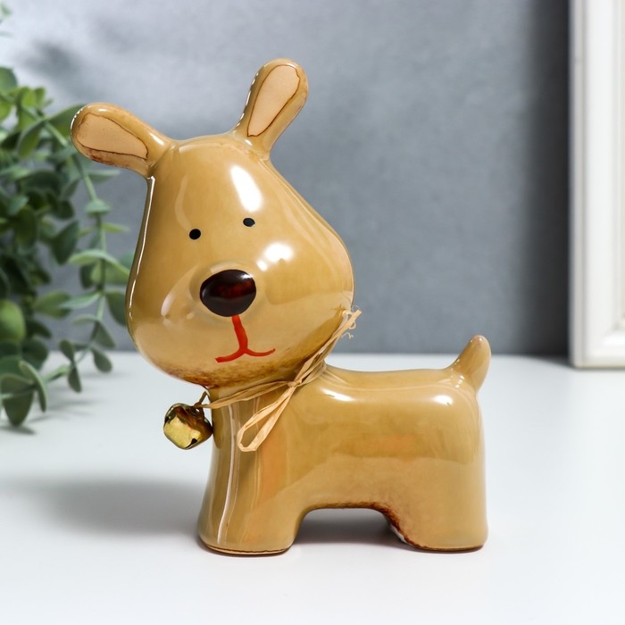 Сувенир керамика Сувенир керамика "Пёсик с колокольчиком на ошейнике" МИКС 13,5х7х11,5 см