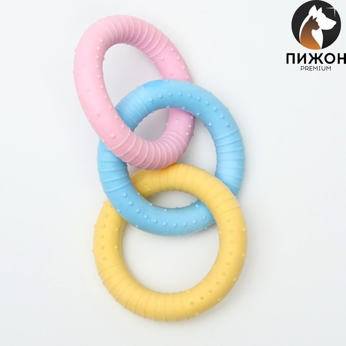 Игрушка плавающая для собак Игрушка плавающая для собак "Кольца" Пижон Premium, вспененный TPR, 16 см