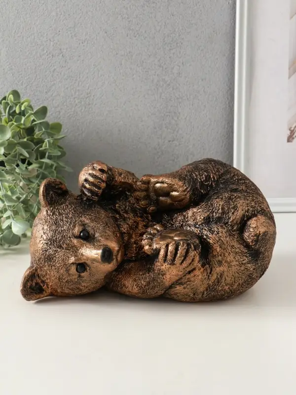 Копилка Копилка "Мишка лёжа" 15х28 см, бронза