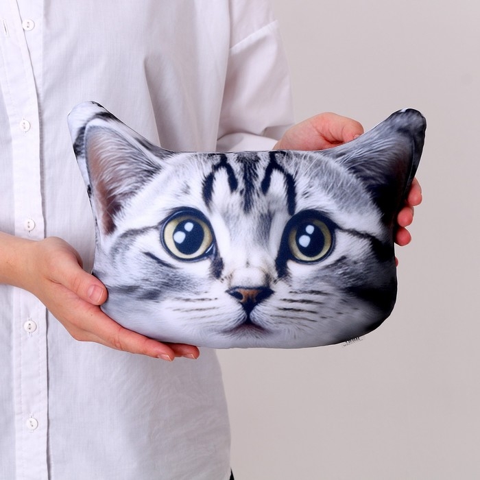 Подушка антистресс «Серый кот» Подушка антистресс «Серый кот»